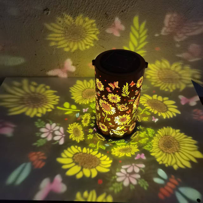 Solar Sunflower Projection Lantern