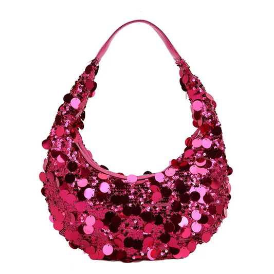 Sequin Crescent Shoulder Bag
