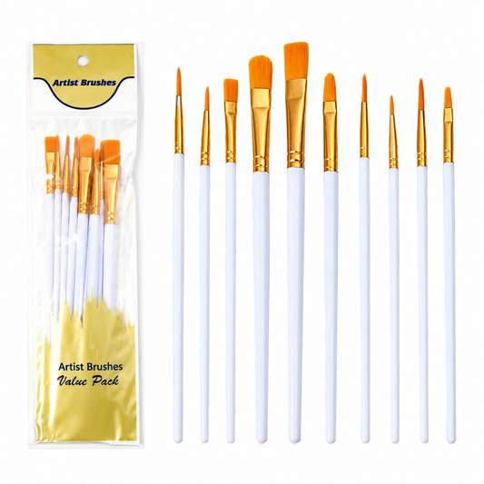 Ten-Piece Artist Paintbrush Set