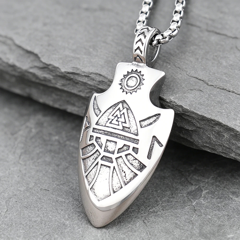 Double-Sided Viking Arrow Pendant