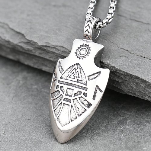 Double-Sided Viking Arrow Pendant