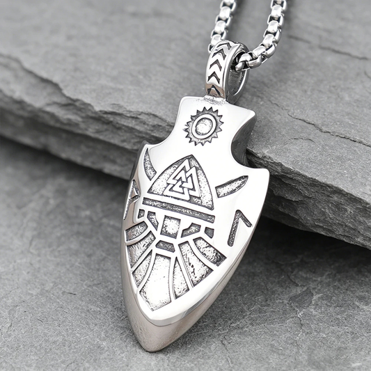 Double-Sided Viking Arrow Pendant