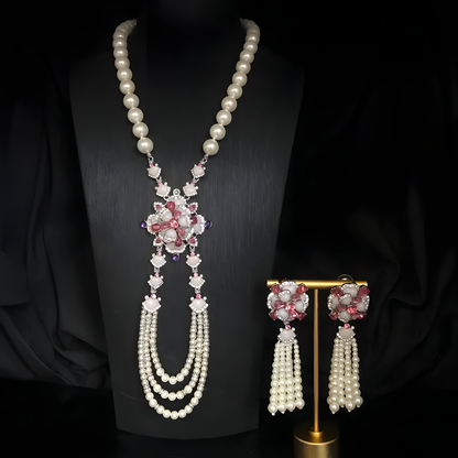 Floral Tassel Jewelry Set