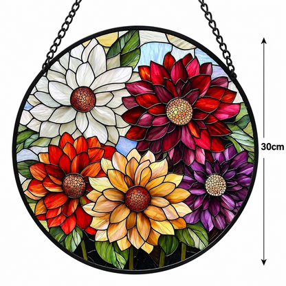 Flower Stained-Glass-Style Suncatcher