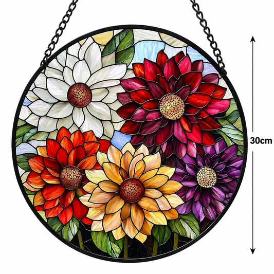 Flower Stained-Glass-Style Suncatcher