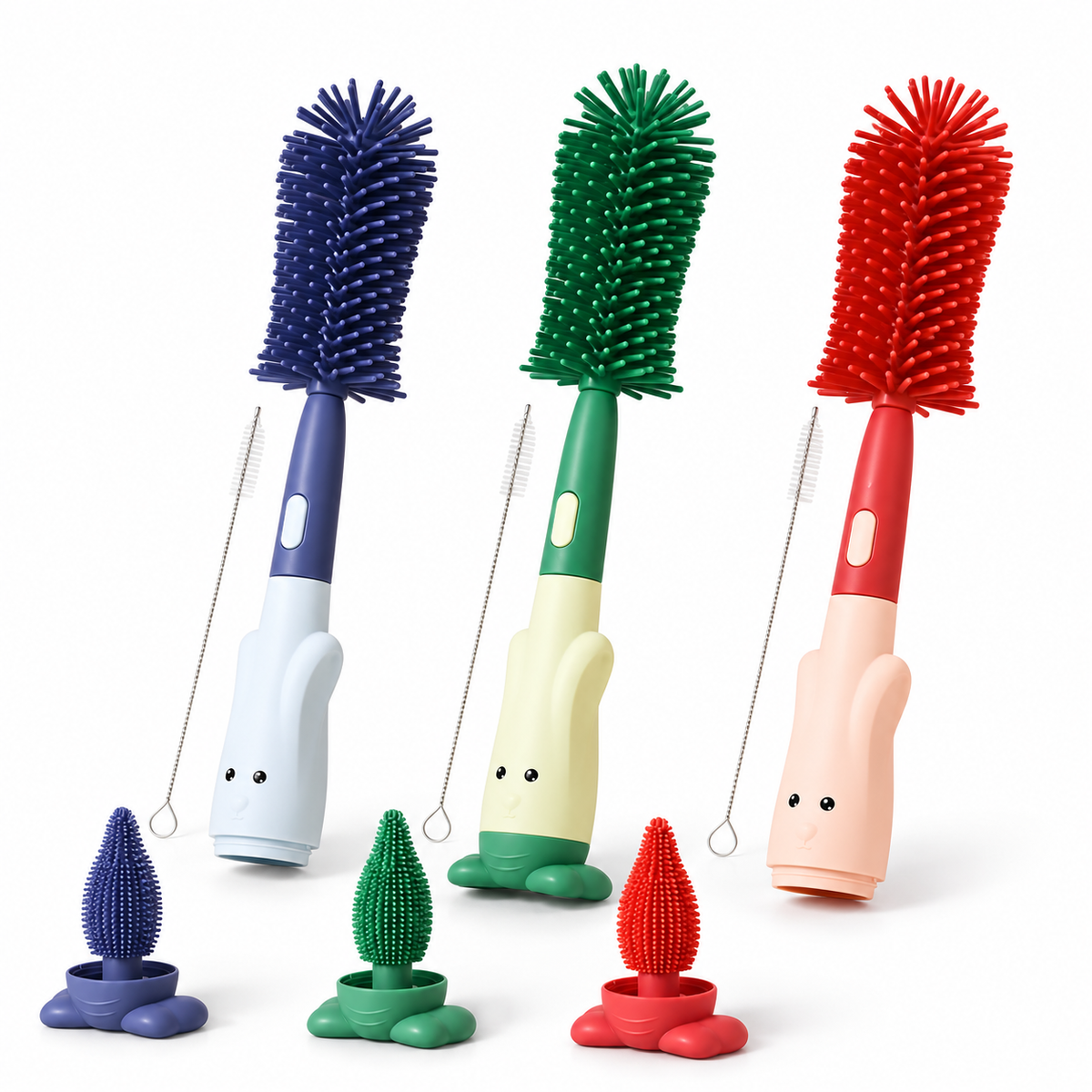 Silicone Bottle Cleaning Brush Set
