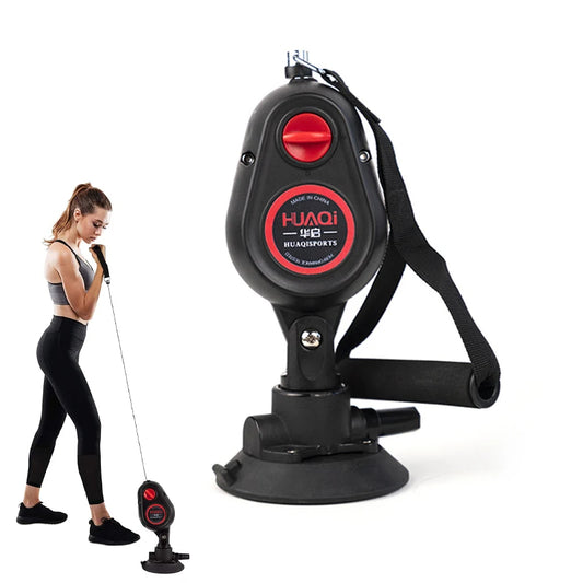 Fitness Resistance Drag Down Rope Trainer med sugkraft
