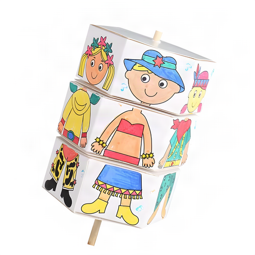 Rotating Dress-Up Coloring Craft
