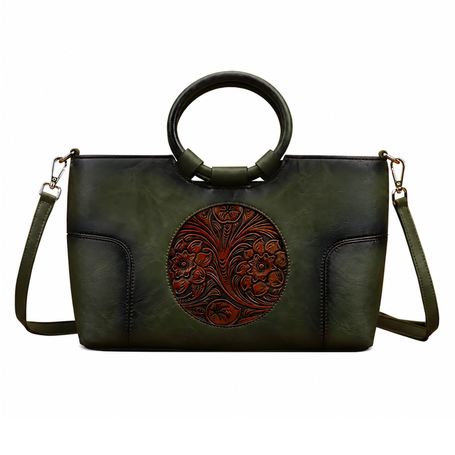 Embossed Crossbody Handbag