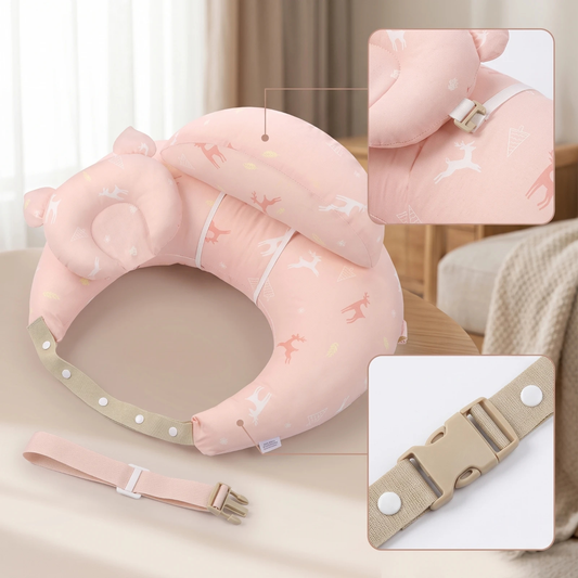Adjustable Nursing Pillow with Baby Headrest