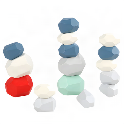 Wooden Balancing Stone Blocks