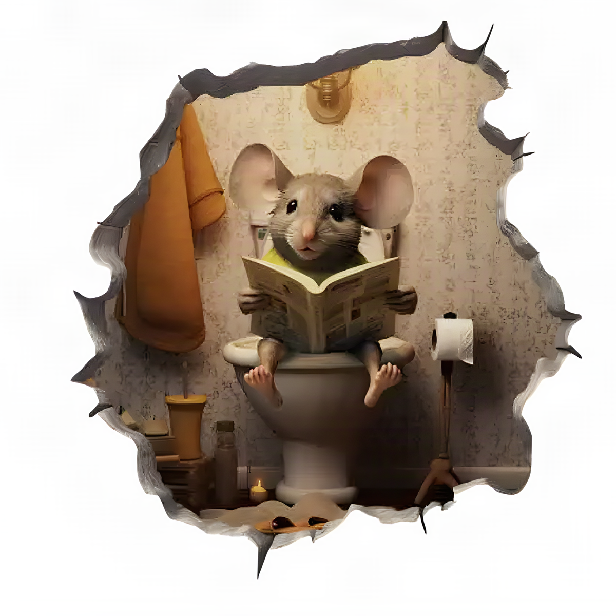 Mouse Hole Wall Stickers