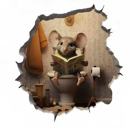 Mouse Hole Wall Stickers