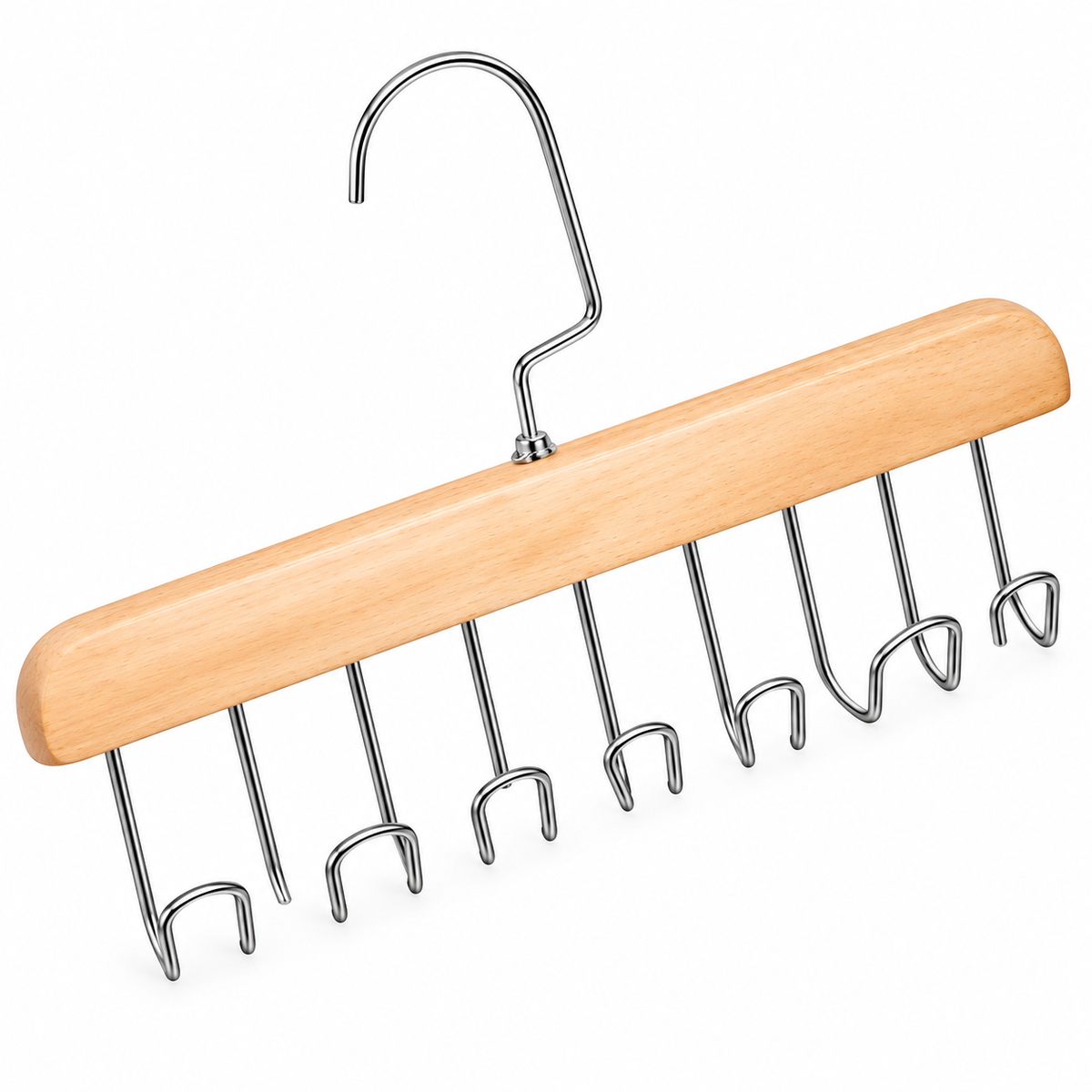 Rotating Wooden Multi-Hook Hanger