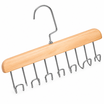 Rotating Wooden Multi-Hook Hanger