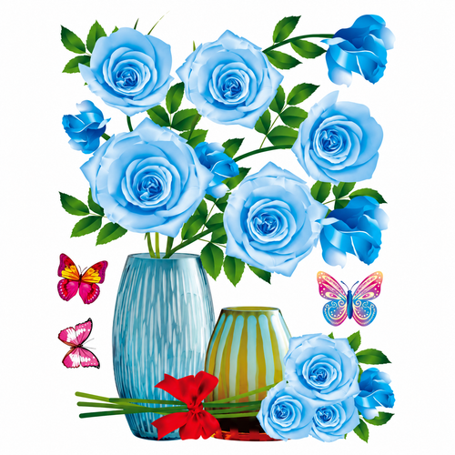 Floral Vase Wall Decal