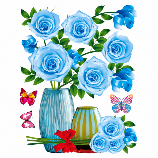 Floral Vase Wall Decal