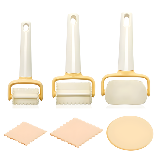 Three-Piece Pastry Cutter and Roller Set