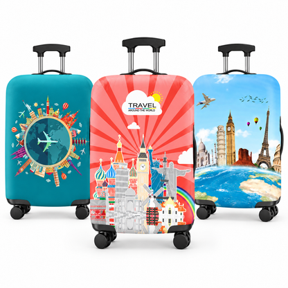 Printed Stretch Suitcase Cover