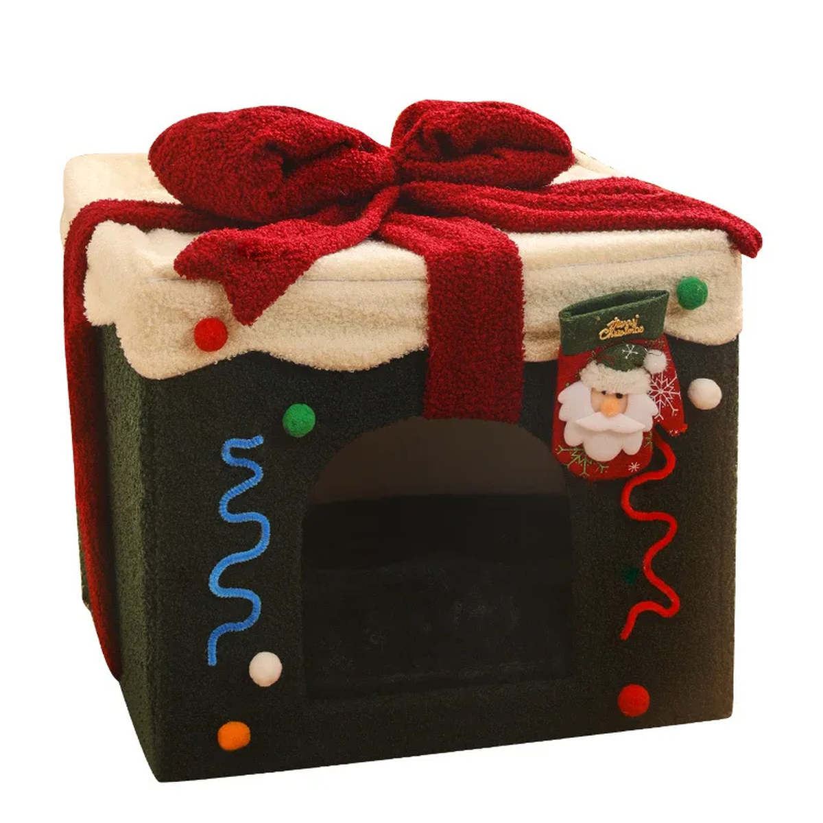 Christmas Cat House Bed