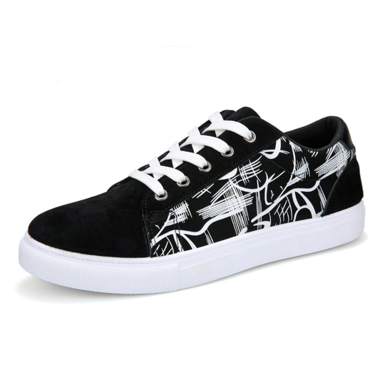 Abstract-Print Low-Top Sneakers