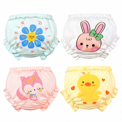Ruffled Cotton Baby Bloomers