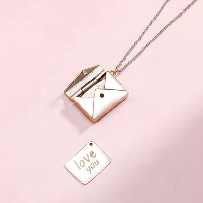 Opening Envelope Pendant Necklace