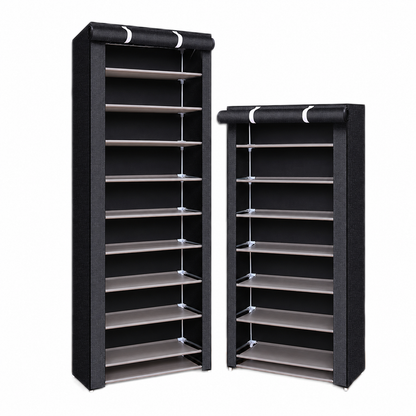 Covered Multi-Tier Shoe Rack