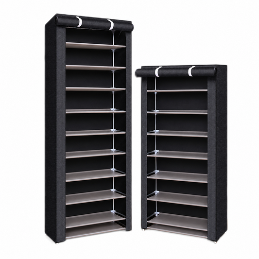 Covered Multi-Tier Shoe Rack