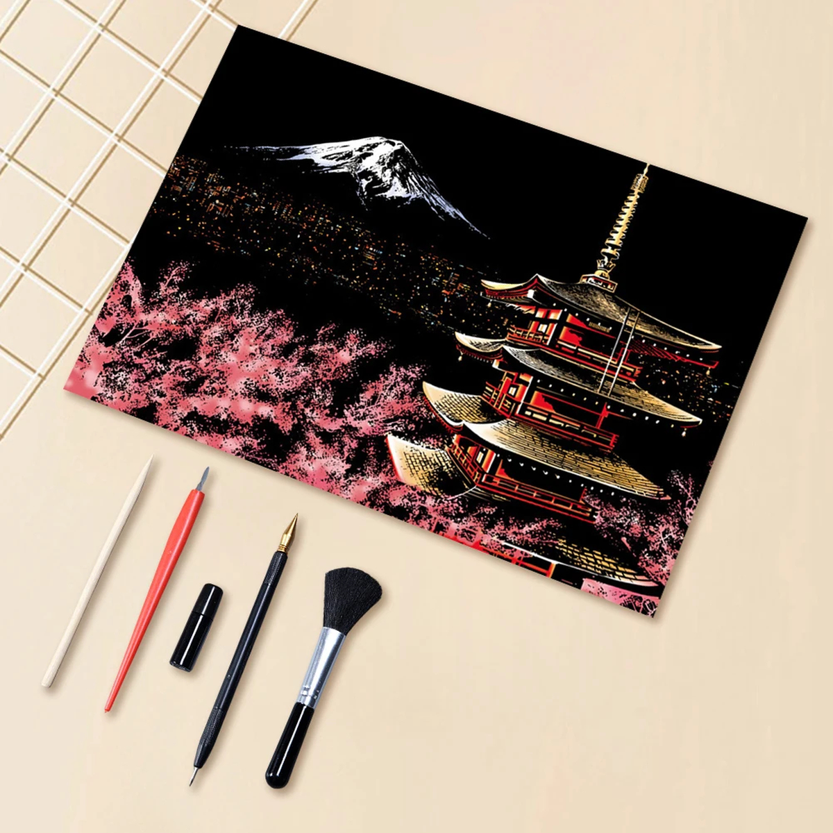 City Scratch Art Kit