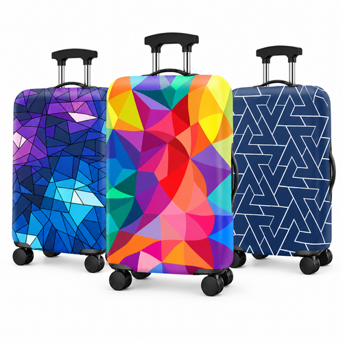 Printed Stretch Suitcase Cover