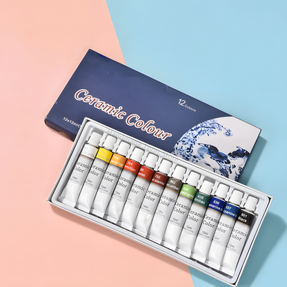 12-Color Ceramic Paint Set