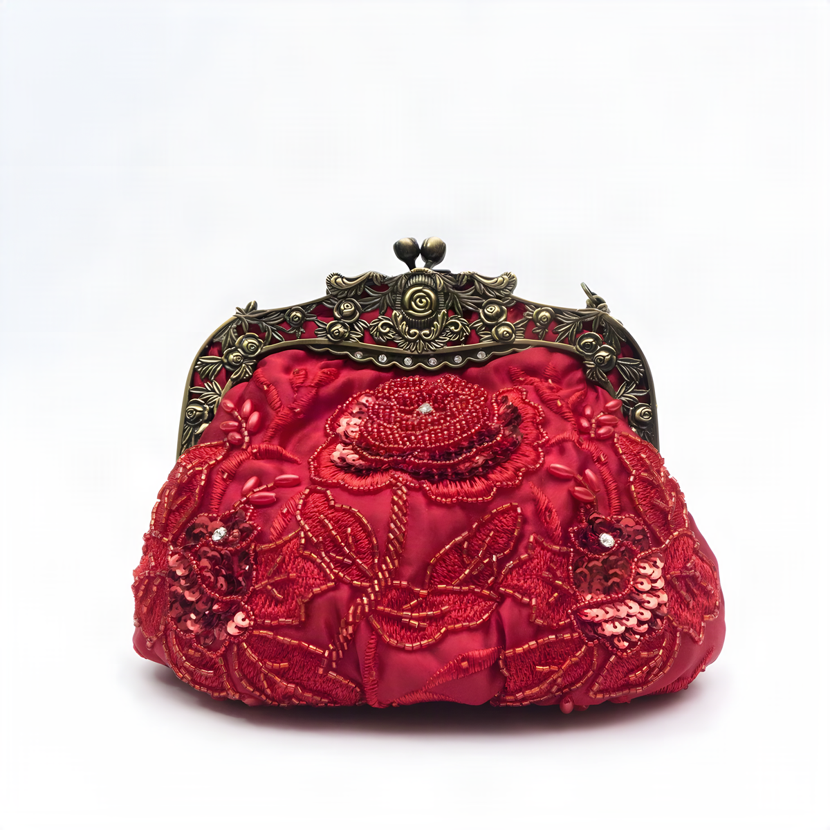 Floral Beaded Evening Bag