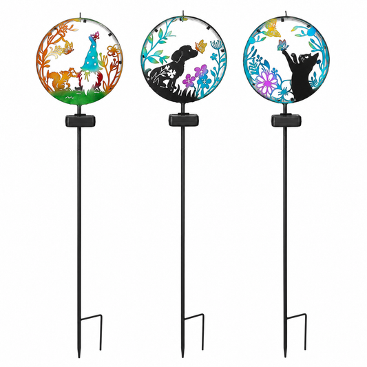 Animal Silhouette Solar Garden Stake