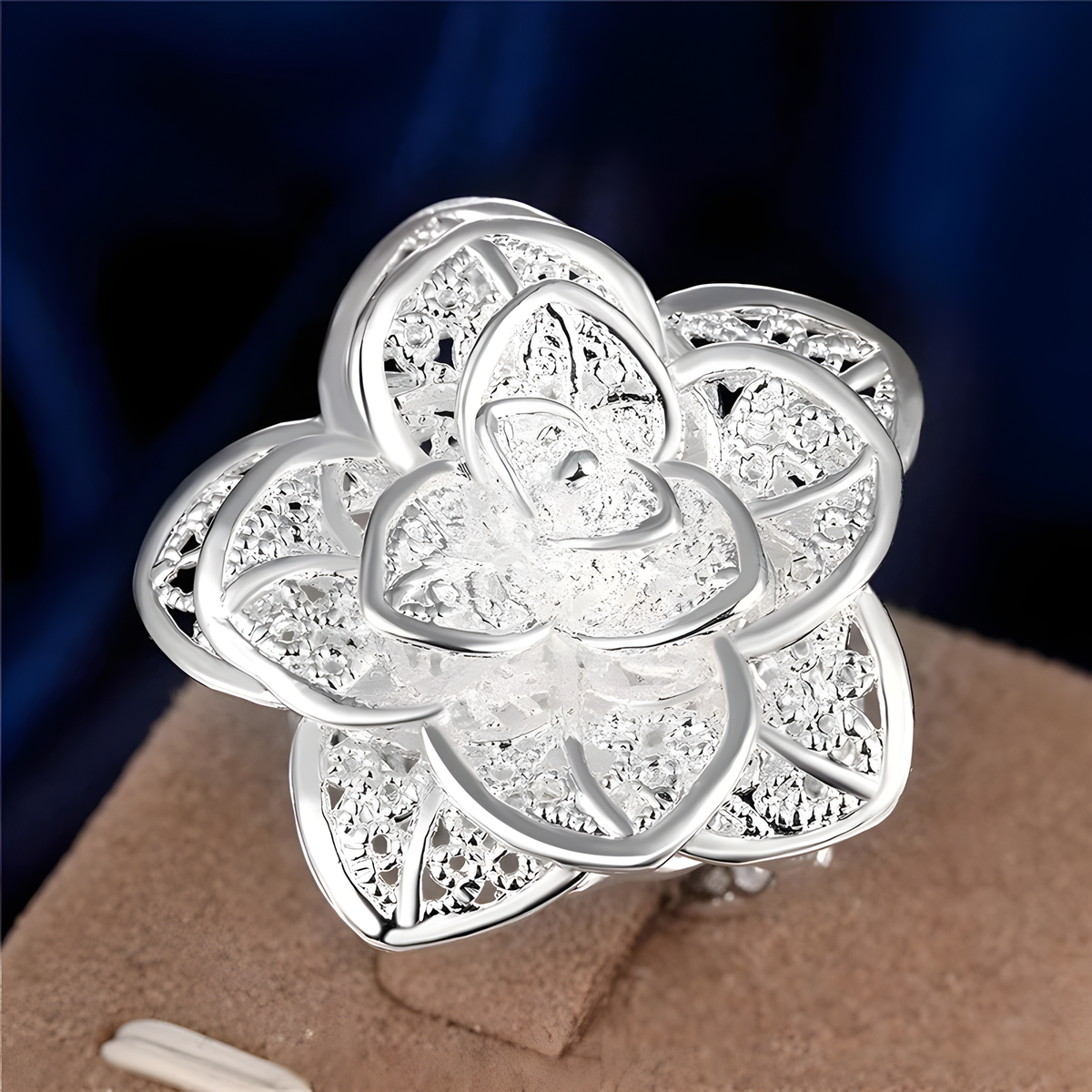 Three-Layer Flower Ring