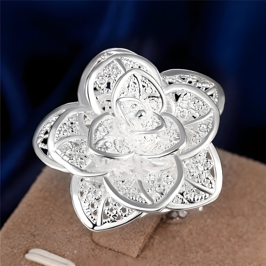 Three-Layer Flower Ring