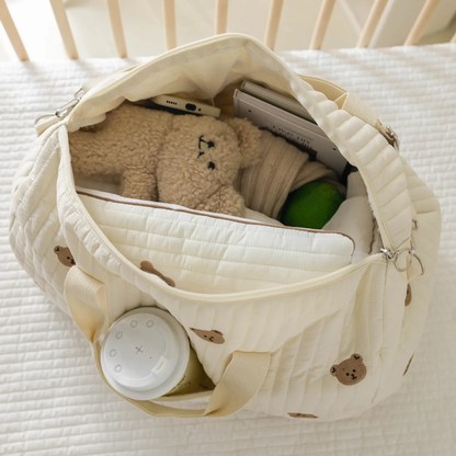Large Cotton Travel and Diaper Bag