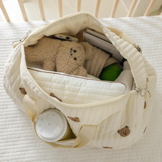 Large Cotton Travel and Diaper Bag