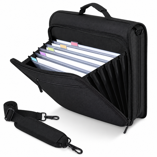 Multi-Compartment Oxford Document Bag
