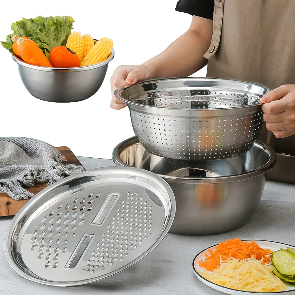 Stainless Steel Grater Bowl Set