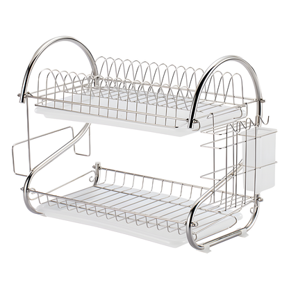 Tiered Dish Rack with Side Holders