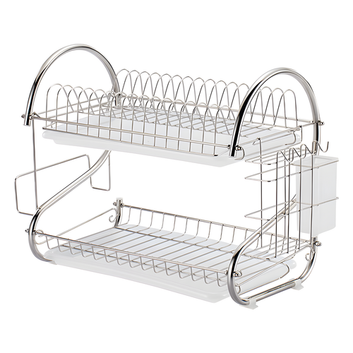 Tiered Dish Rack with Side Holders