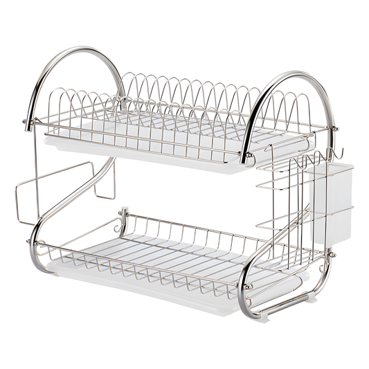 Tiered Dish Rack with Side Holders