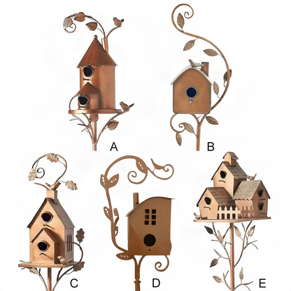 Metal Garden Birdhouse