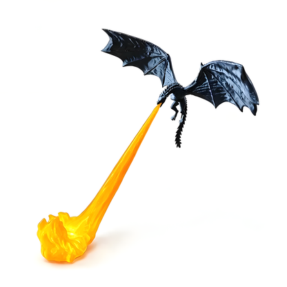 Fire-Breathing Dragon Bookshelf Statue