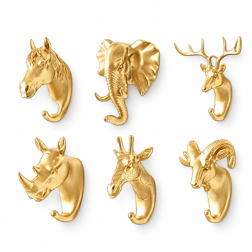 Gold Animal Wall Hooks