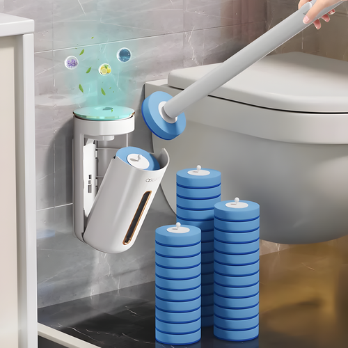 Wall Mounted Disposable Toilet Brush Set