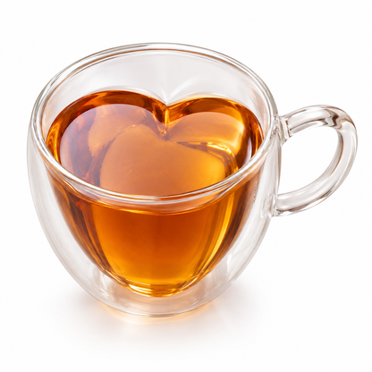 Double-Wall Heart Glass Cup