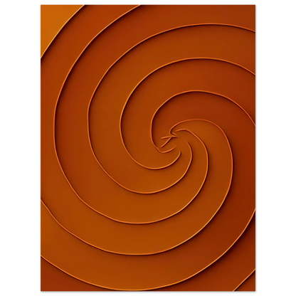 Abstrakt Spiral Konsttryck i Rustika Jordtoner – Modern Minimalistisk Poster i Flera Storlekar