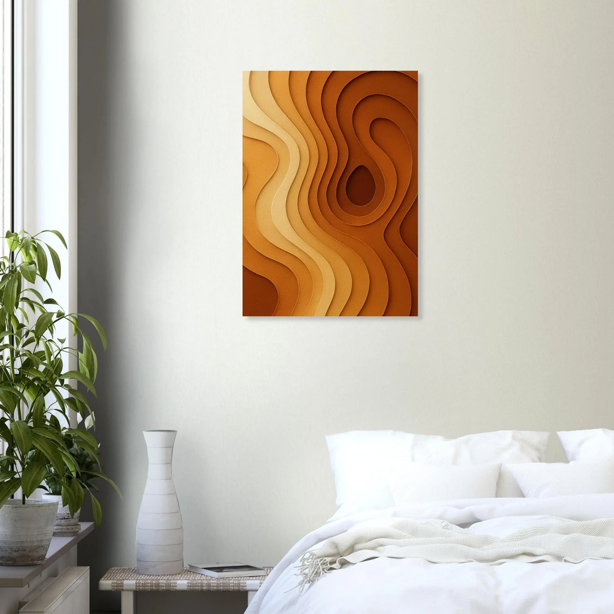 Minimalistiska Jordtoner – Modern Vågkonst Poster i Flera Storlekar